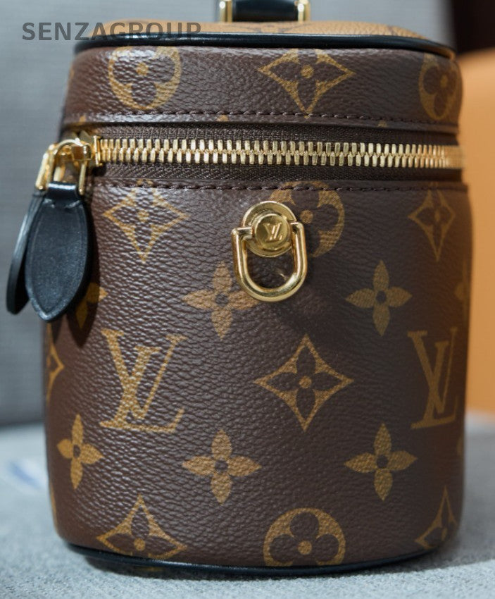 Louis Vuitton Monogram Top Handle Shoulder Bag Crossbody Brown Gold Women