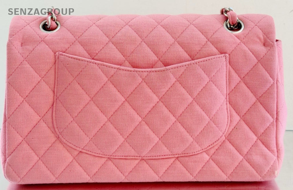 Chanel Classic Flap Chain Shoulder Bag Pink Silver Diamond Used Women Designer