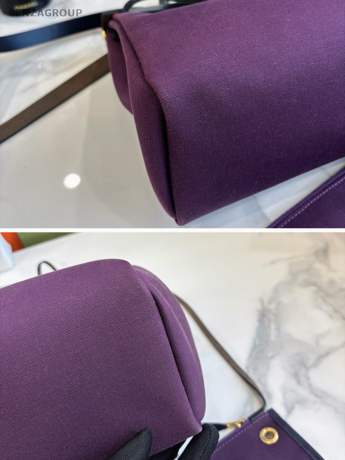 Hermes Herbag31 Purple Black  Top handle Shoulder bag