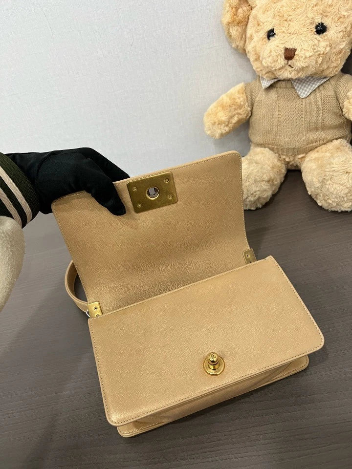 CHANEL Small LeBoy Leather Shoulder Crossbody Bag For Women