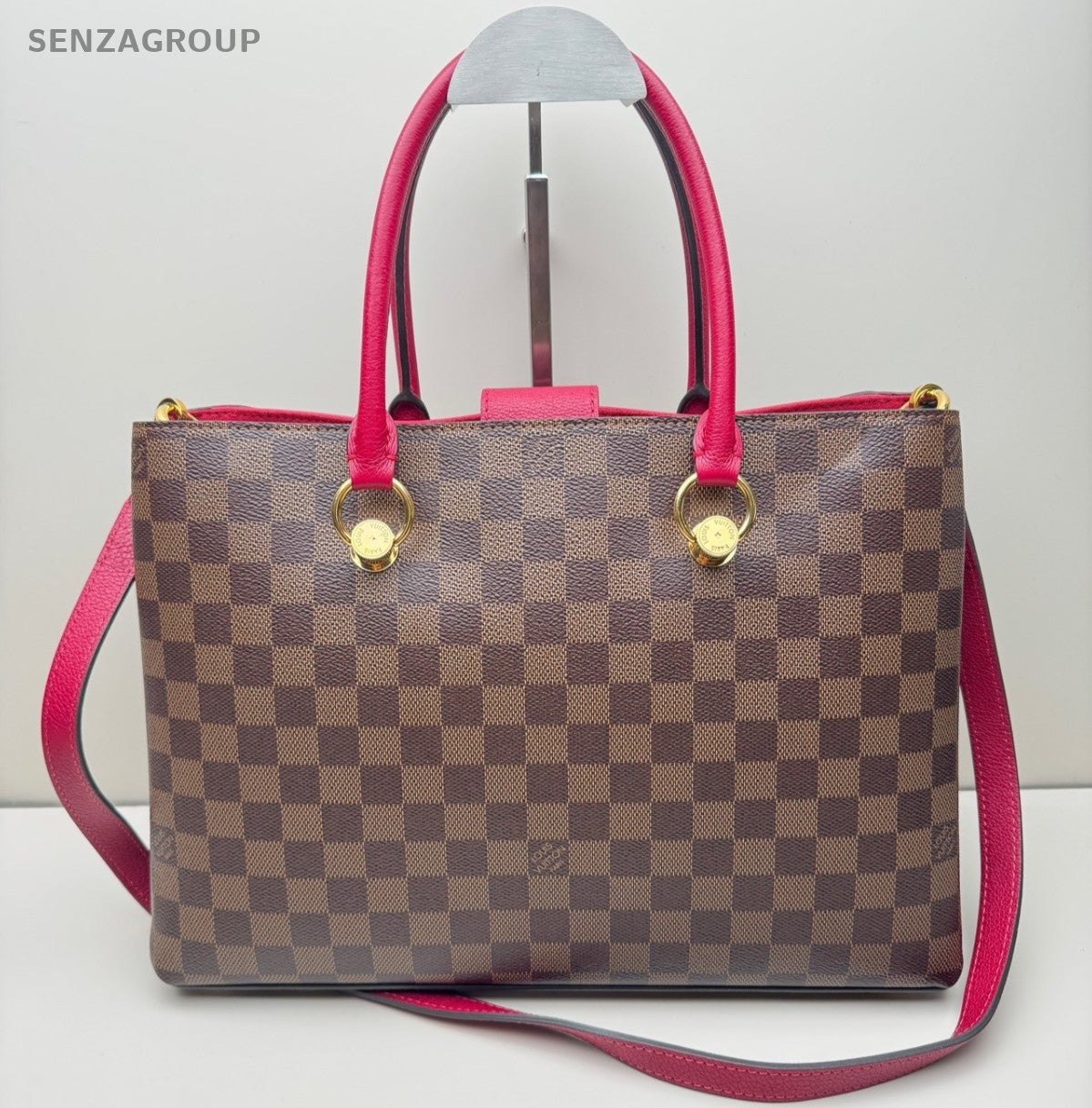Louis Vuitton Riverside Damier Ebene Top Handle Tote Bordeaux Almost Brand New