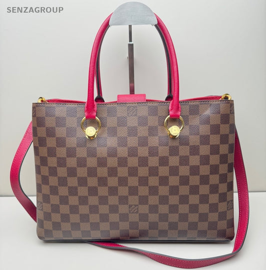 Louis Vuitton Riverside Damier Ebene Top Handle Tote Bordeaux Almost Brand New