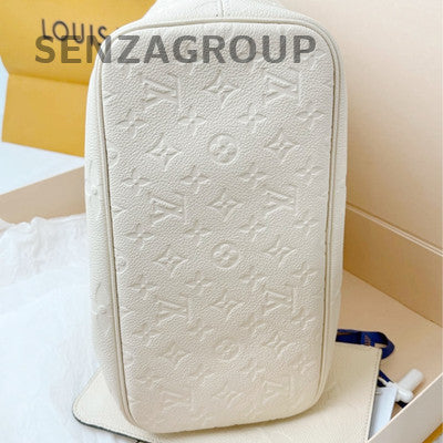 Louis Vuitton Neverfull PM Monogram Empreinte Leather Shoulder Bag - White Gold