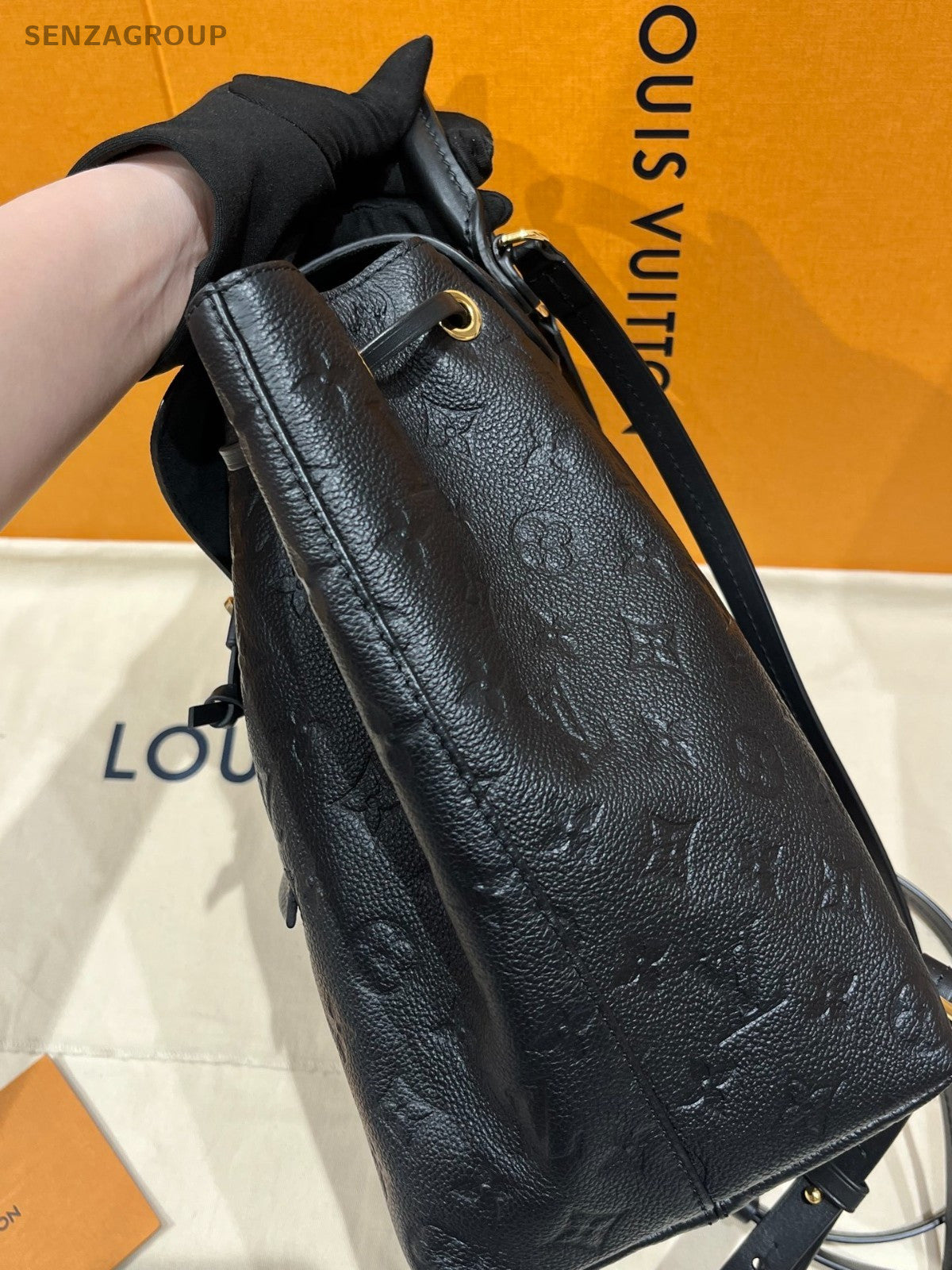 Louis Vuitton Monster Monogram Backpack Shoulder Bag Women Black
