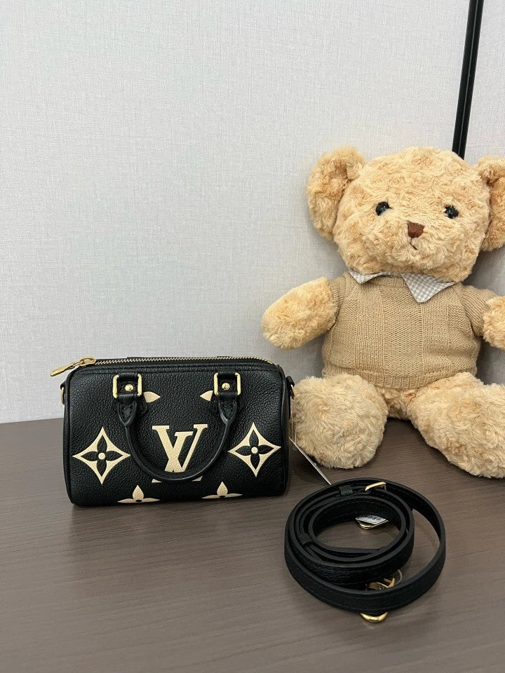 Louis Vuitton Embossed Speedy Nano Handbag For Women