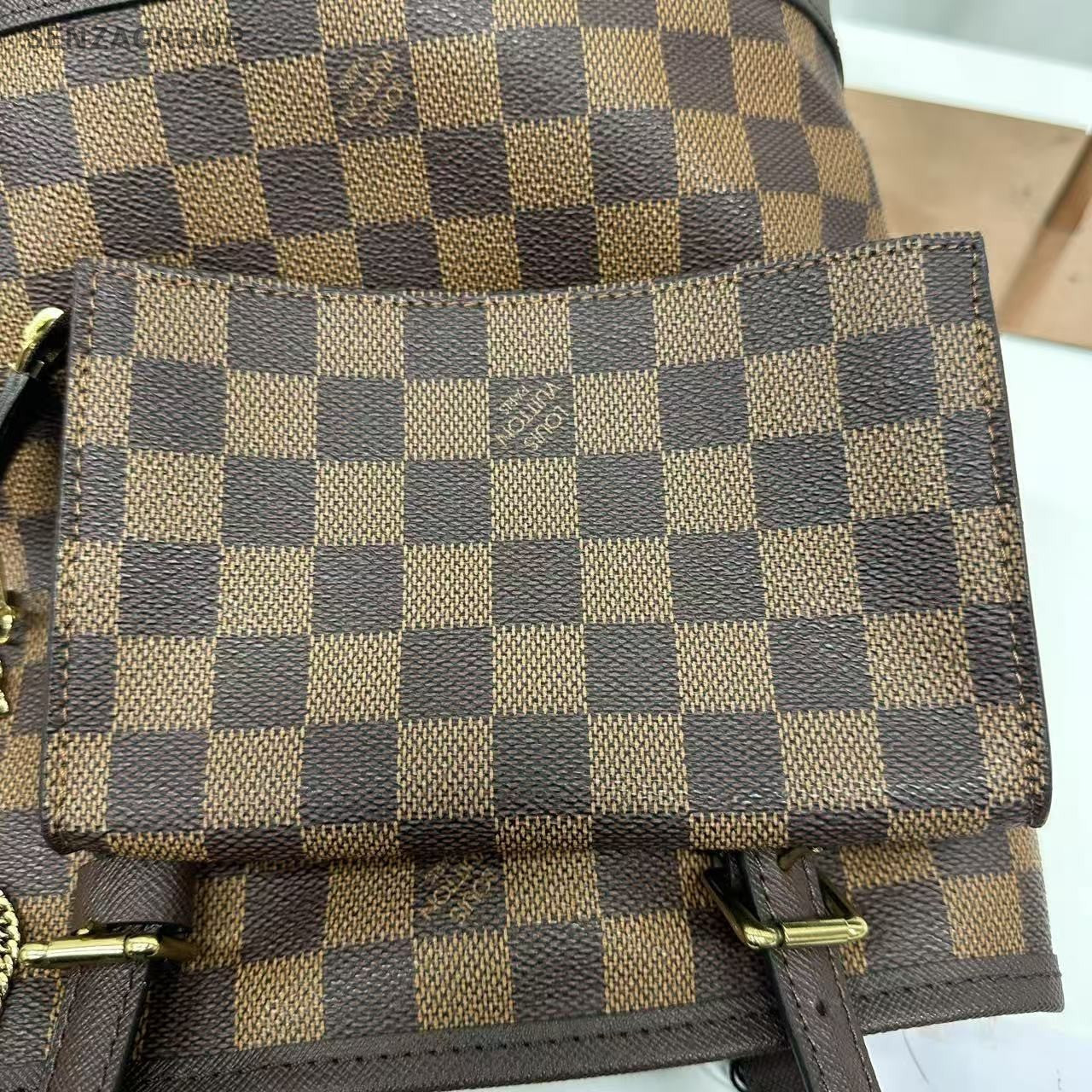 Louis Vuitton Damier Monogram Bucket Shoulder bag Brown Vintage with Subpackage