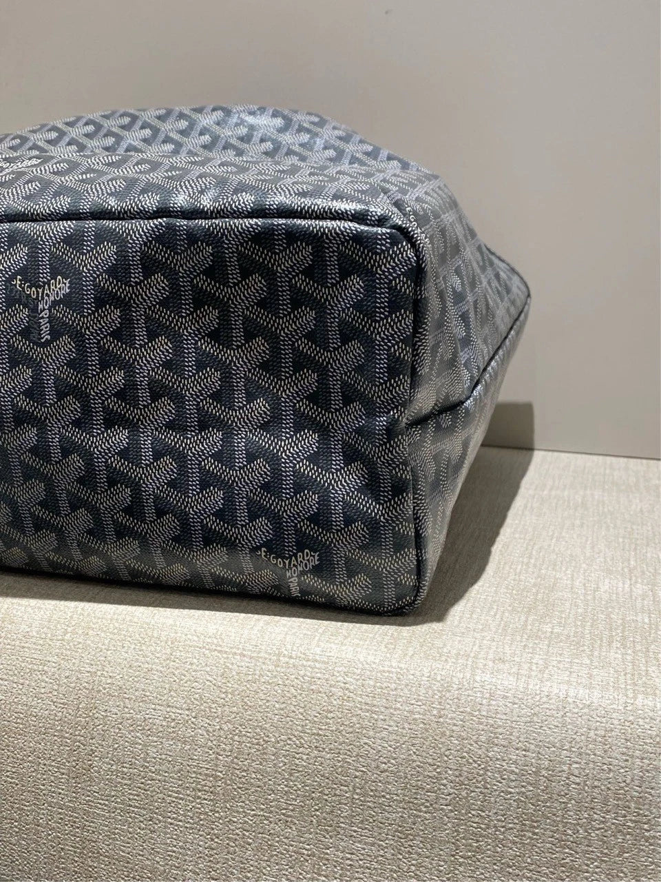 Goyard Gray Canvas Two-in-one Tote Shopping Bag For Women
