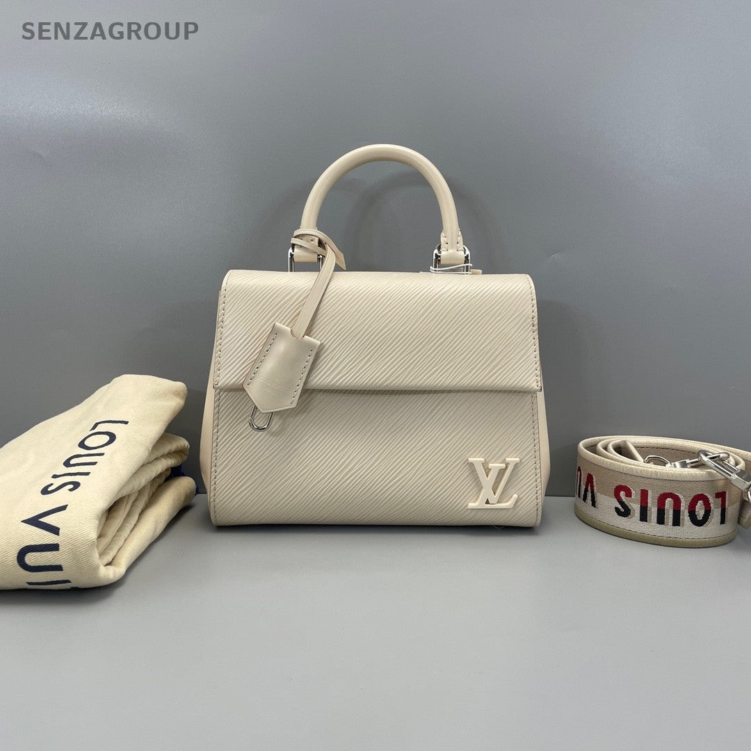 Louis Vuitton Cluny BB Epi Leather White Top Handle 2WAY Shoulder bag Women