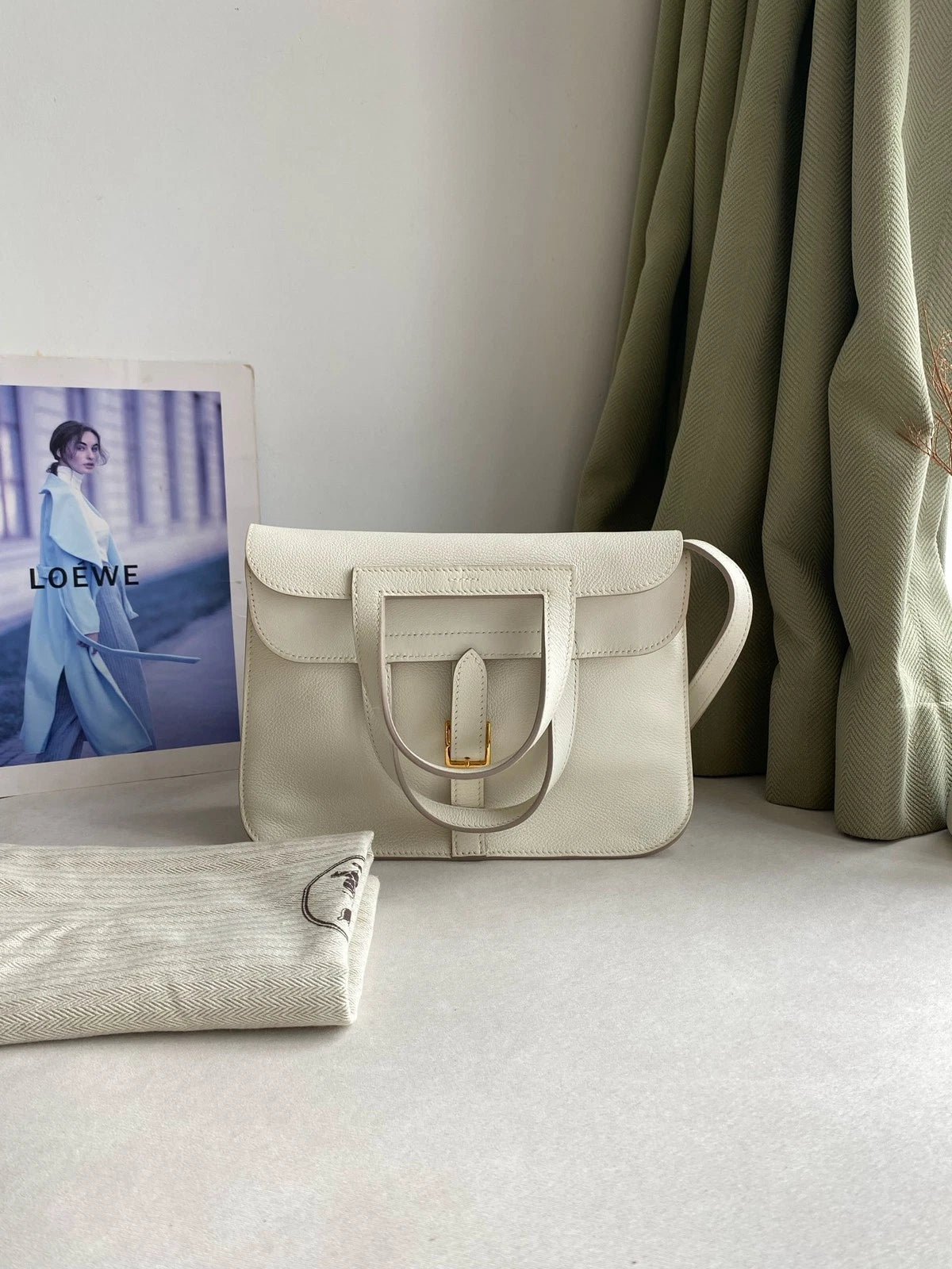 Hermes Halzan25 Gold Hardware Crossbody Handbag For Women