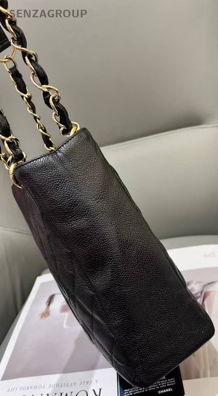 CHANEL Classic PST Black gold Shoulder handbag