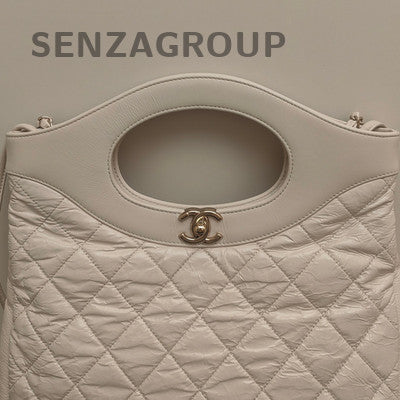Chanel 31 Bag Vertical White Gold Small Chain Shoulder Crossbody Bag Classic
