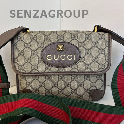 Gucci Double-Sided Tiger Head Belt Bag Beige Brown Gold Women's Classic