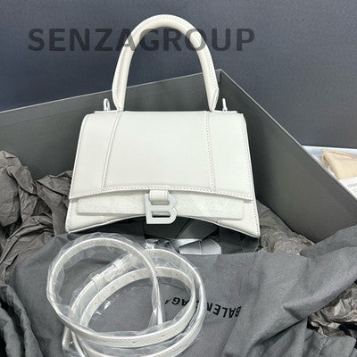 Balenciaga Hourglass PM White Handbag Shoulder Bag Classic Fashion Women