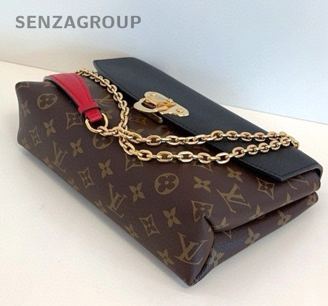 Louis Vuitton Saint Placide Chain Monogram Shoulder bag Brown Black Women