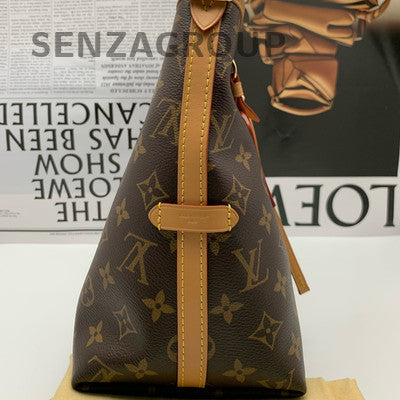 Louis Vuitton Carryall PM Monogram Shoulder Bag Gold Brown Women Classic