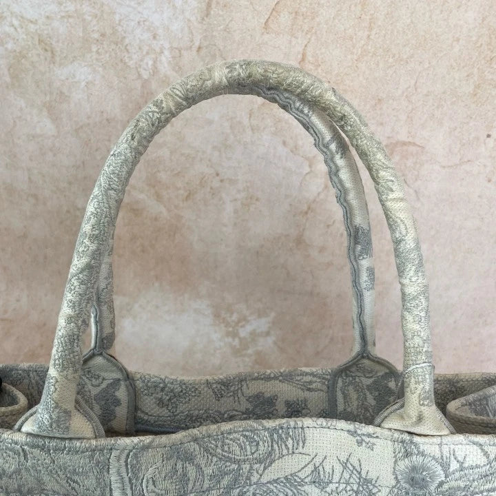 Dior Zoo Monogram Embroidered Medium Tote Handbag For Women