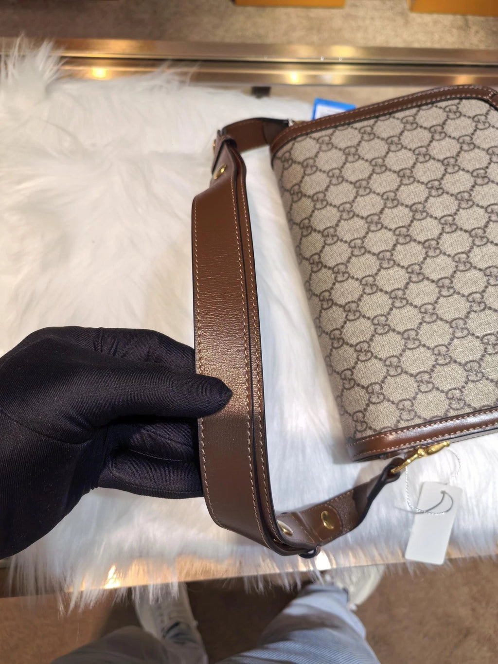 GUCCI 1955 Brown Label Leather Shoulder Bag For Women
