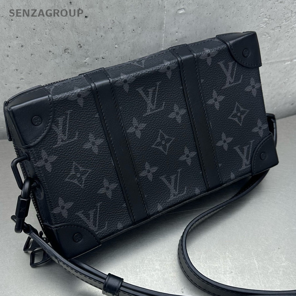 Louis Vuitton Monogram Trunk Box Bag Black Classic Men's Shoulder Crossbody