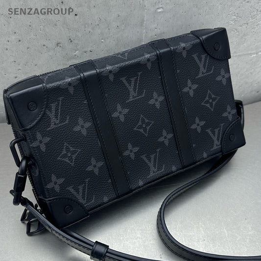 Louis Vuitton Monogram Trunk Box Bag Black Classic Men's Shoulder Crossbody