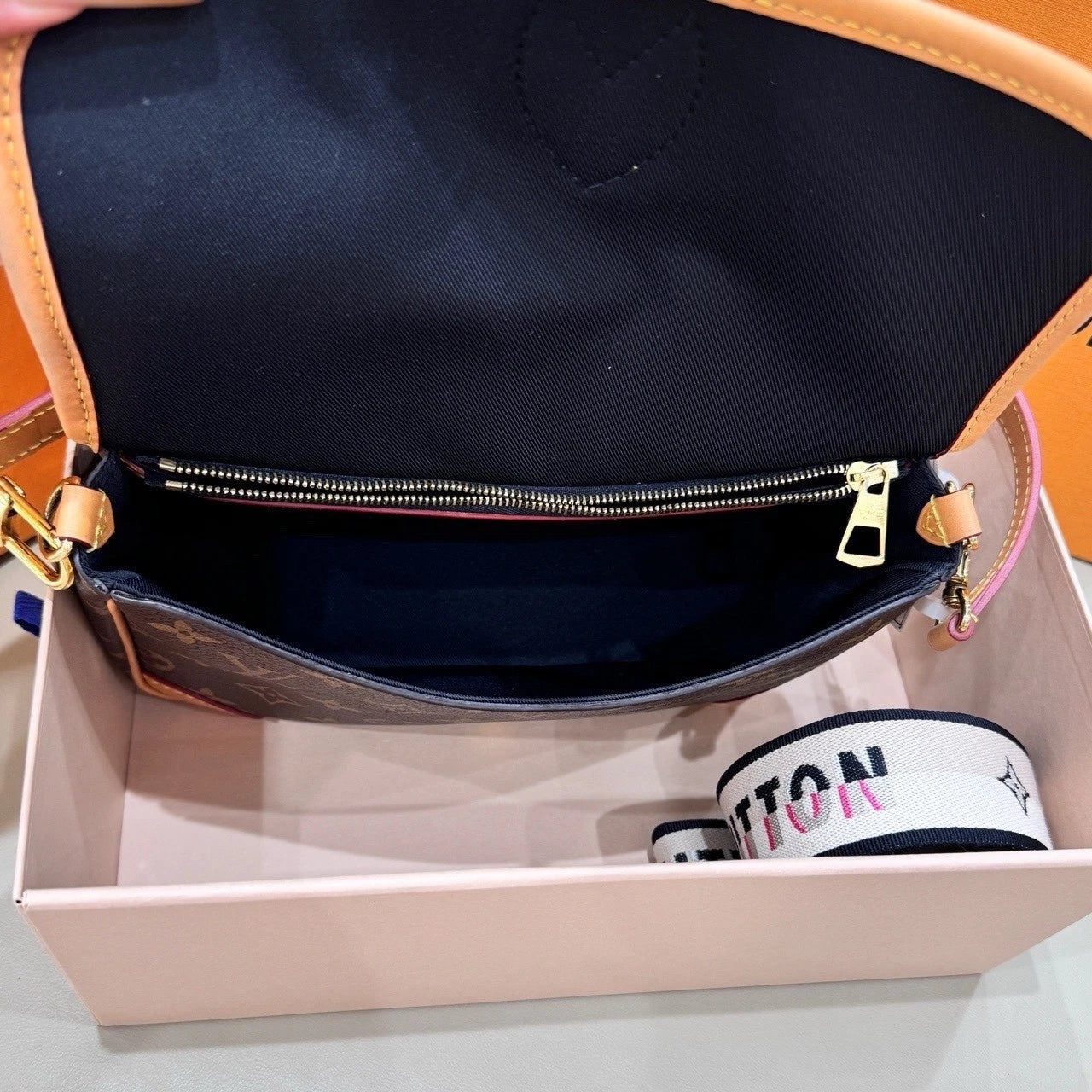 Louis Vuitton Diane Monogram Canvas Shoulder Bag Crossbody