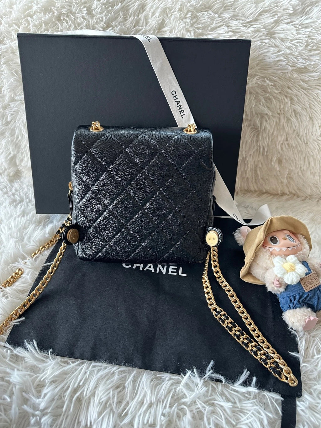 NEW CHANEL Lambskin Chain Backpack For Women