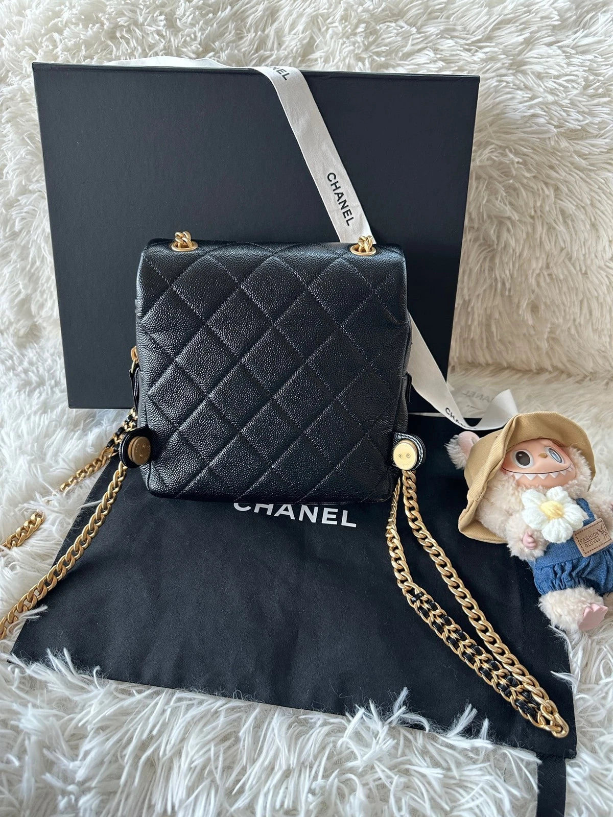 NEW CHANEL Lambskin Chain Backpack For Women