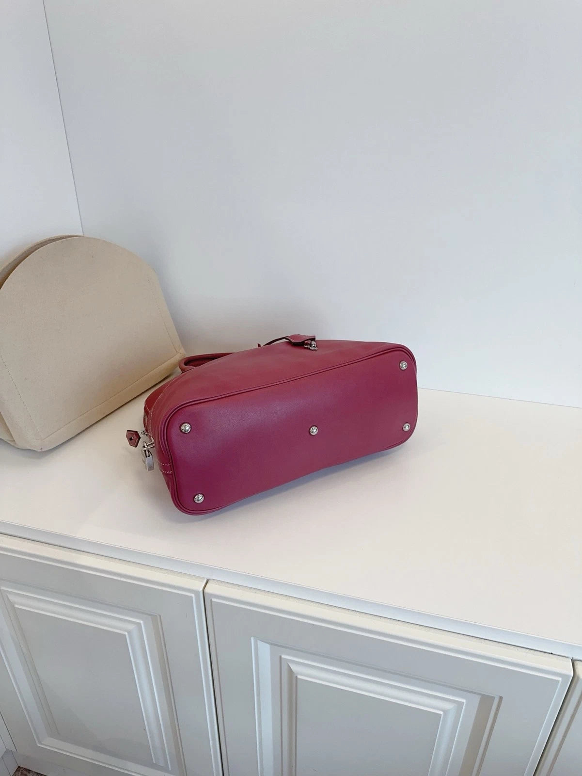 Hermès Bolide Relax 35 Bowling Handbag Daily Tote Rosewood Pink