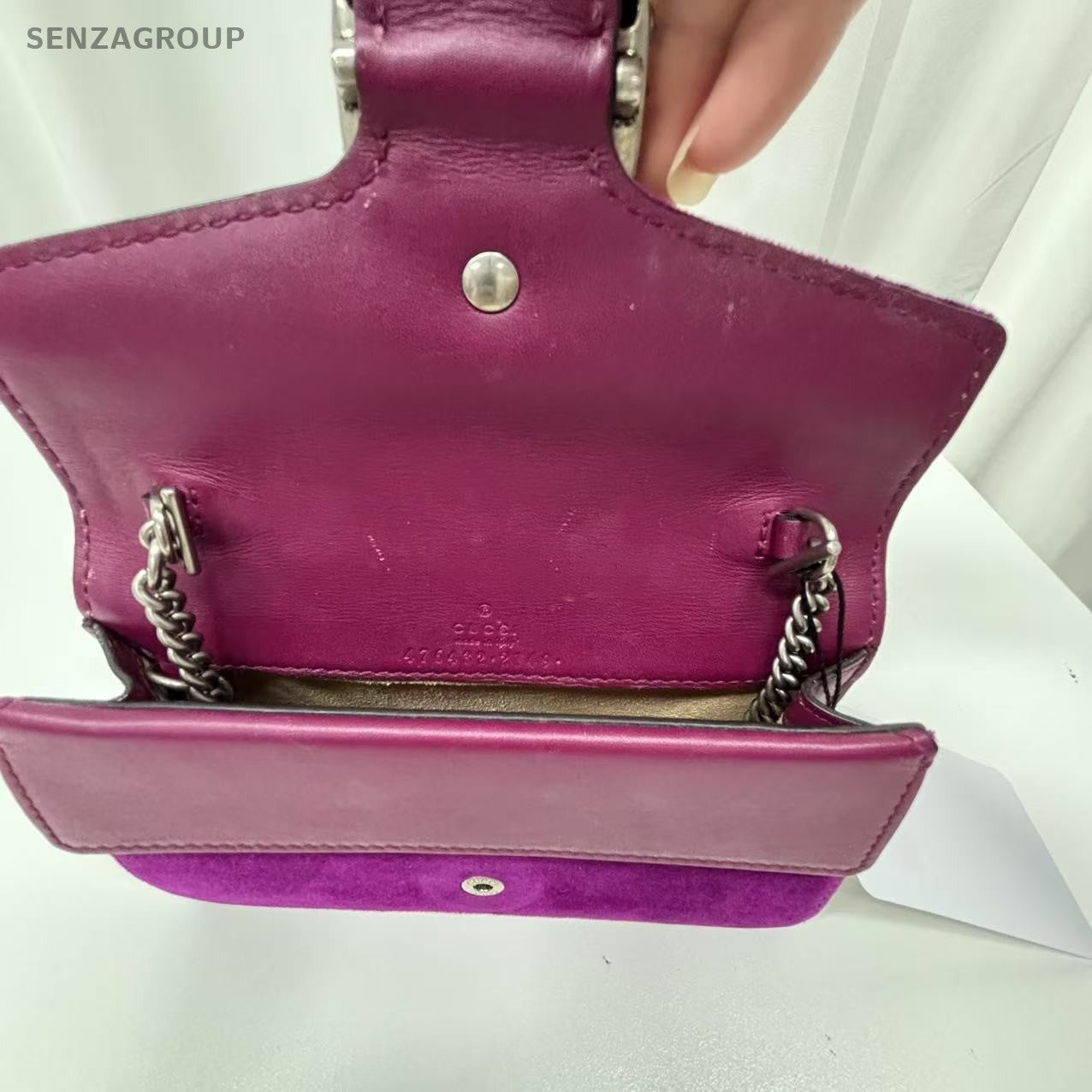 GUCCI Dionysos mini Purple Crossbody bag Suede