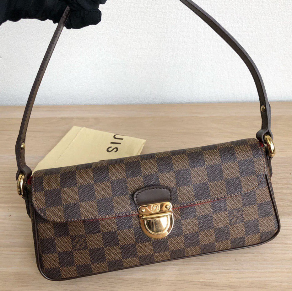 Louis Vuitton Brown Damier Ebene 2Way Handbag Shoulder Bag Women Classic Vintage