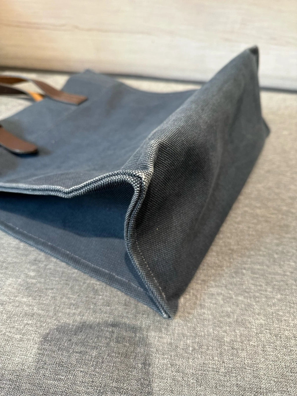 Hermes Large Canvas Tote Shoulder Shopping Bag For Women