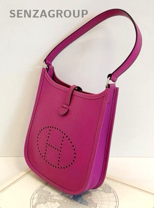 Hermes Evelyne mini Purple Shoulder Handbag Women Almost Brand NEW