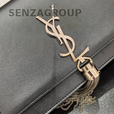 Saint Laurent Kate Black Silver Chain Shoulder Crossbody Bag Classic