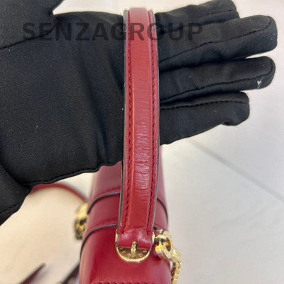 Bvlgari Serpenti Forever Chain Shoulder Bag Red Gold Women's Fashion