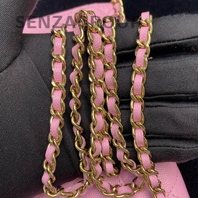Chanel 22P WOC Calfskin Gold Hardware Pink Chain Crossbody Bag