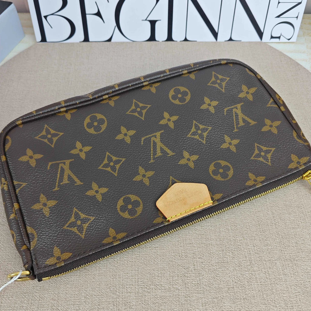 Louis Vuitton Multi Pochette Accessiores Monogram Canvas Pink Strap Shoulder Bag