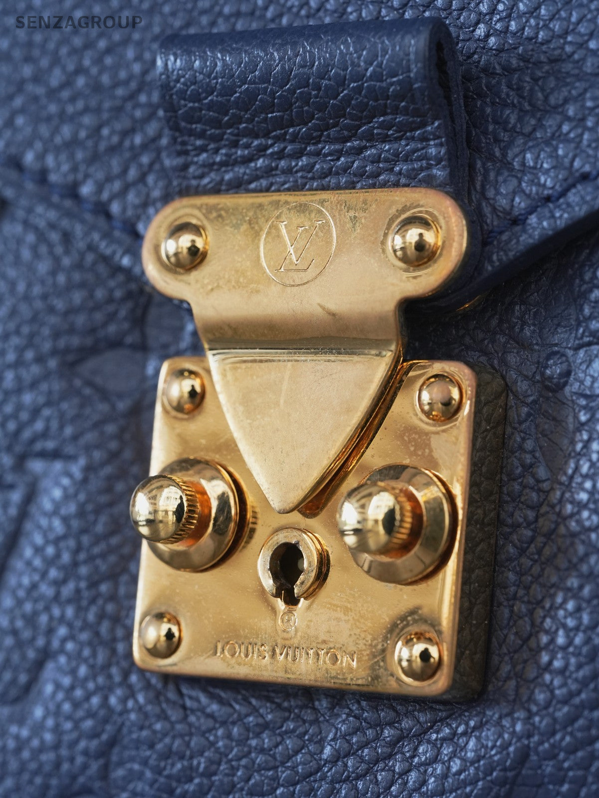 Louis Vuitton Monogram Empreinte Hobo Blue Top Handle 2WAY Shoulder bag