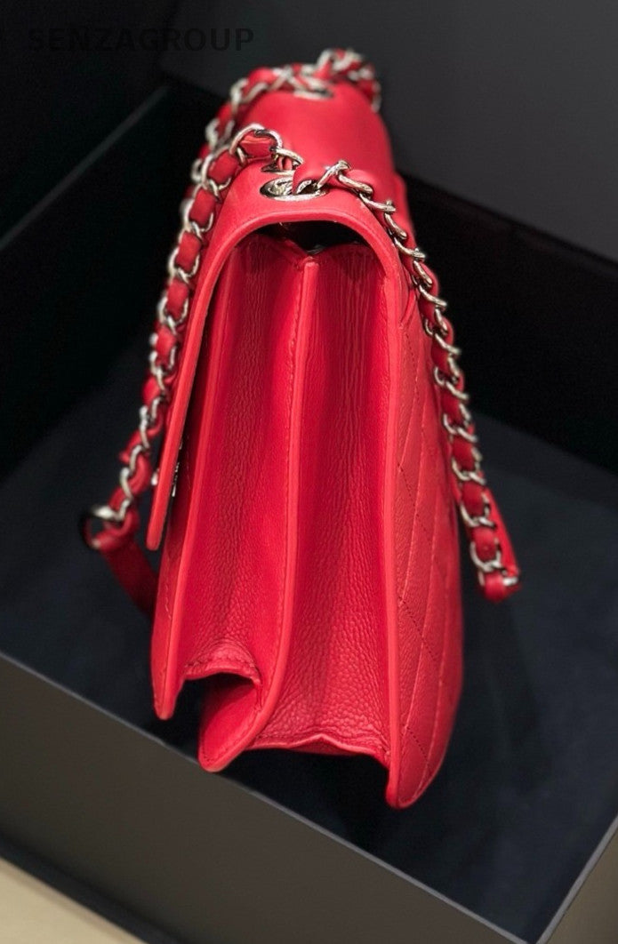 CHANEL Cuba Series Lambskin Chain Shoulder bag Crossbodyu Red Women