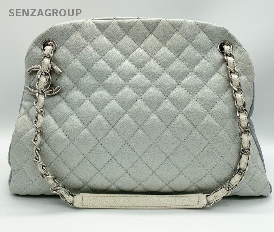 Chanel Caviar Leather Chain Shoulder Crossbody Bag Misty Blue Almosrt Brand New