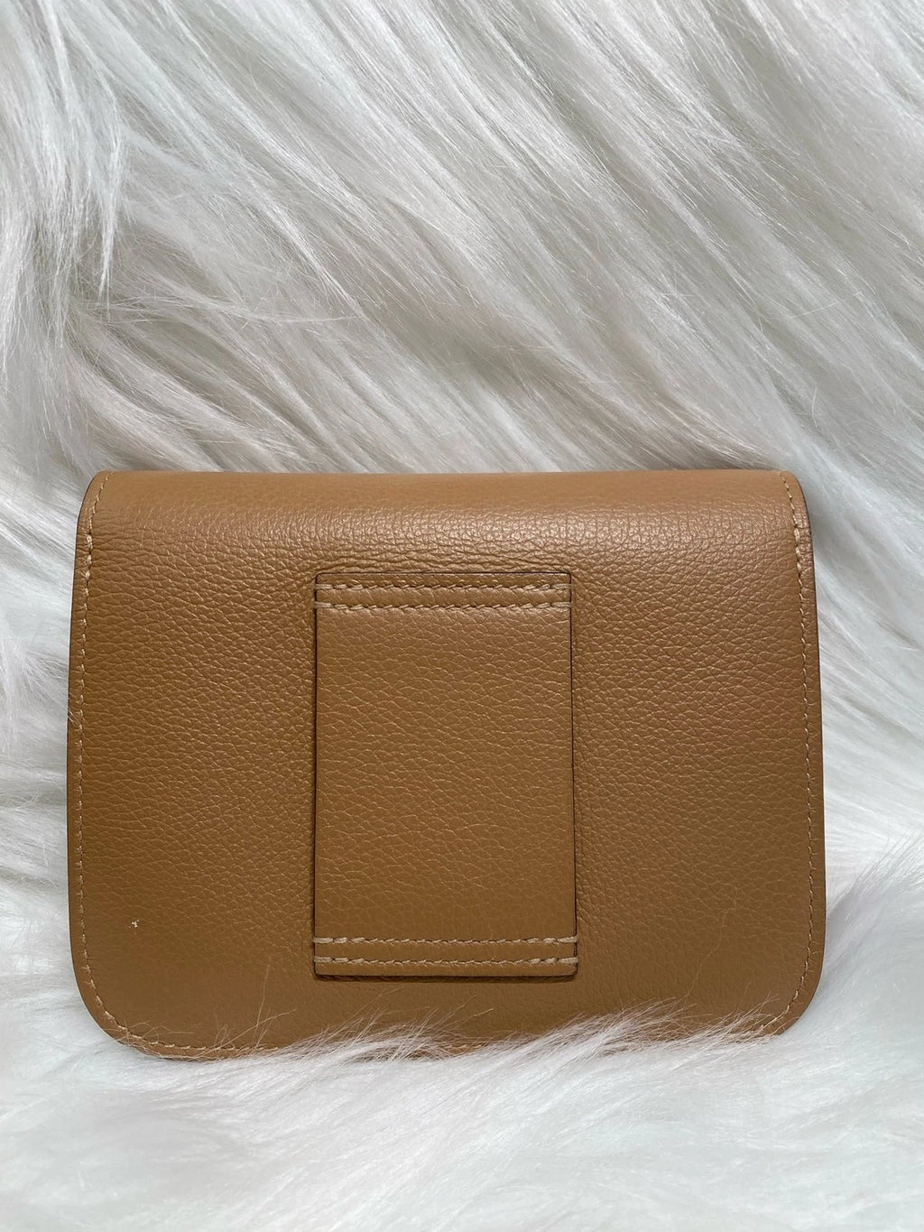 Hermes Leather Slim Two-tone U Engraving Wallet Waist Bag For Women
