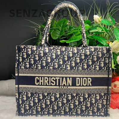 Dior Oblique Medium Tote Bag Black - Classic Fashion Women's Handbag