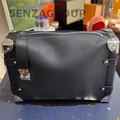 Louis Vuitton Black Silver Handbag Shoulder Bag Women Classic Fashion