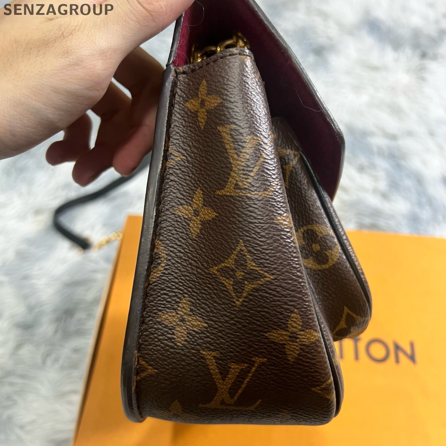 Louis Vuitton Monogram Messenger Chain Crossbody Bag for Women