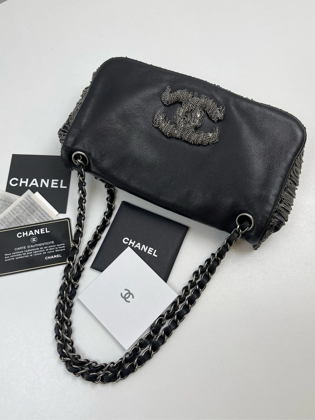 CHANEL Byzantine Tassel Leather Shoulder Bag For Women