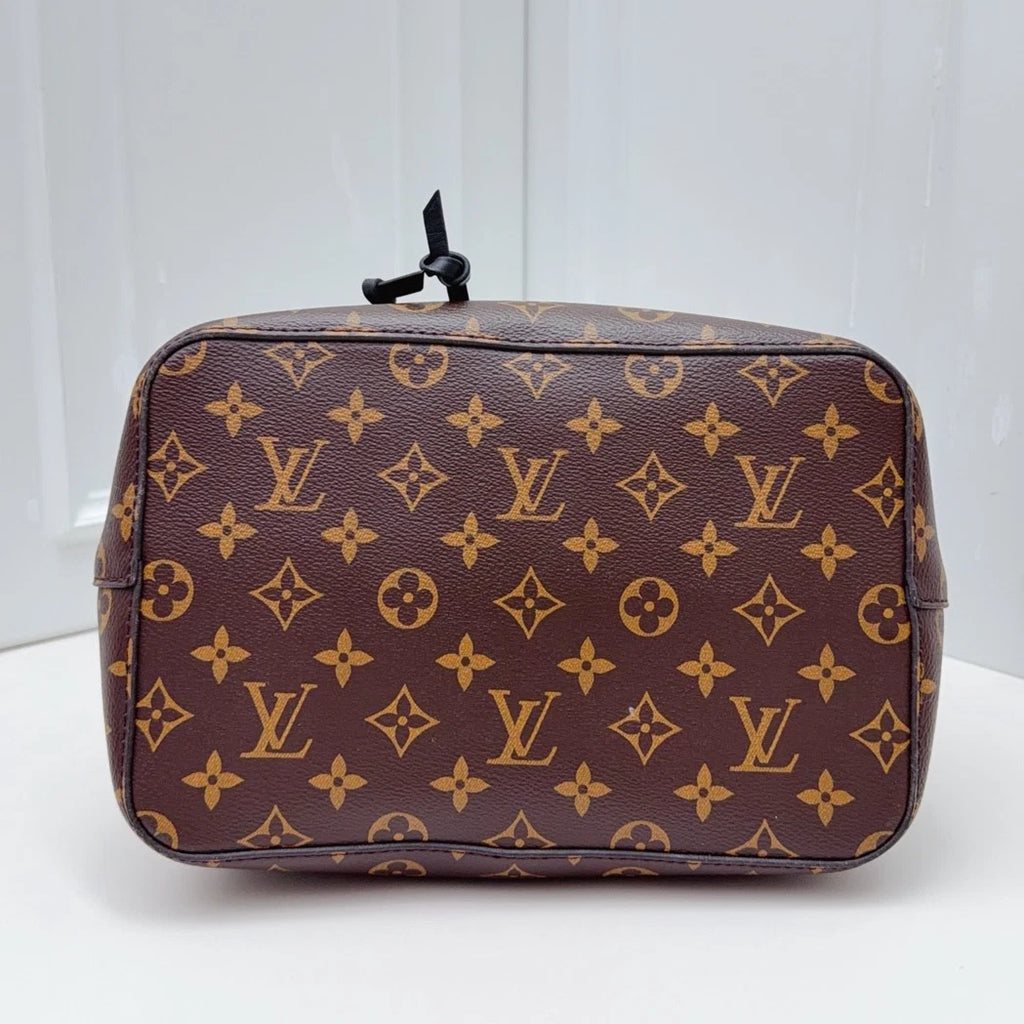 Louis Vuitton NeoNoe Bucket Monogram Shoulder Bag Crossbody Brown Gold Women