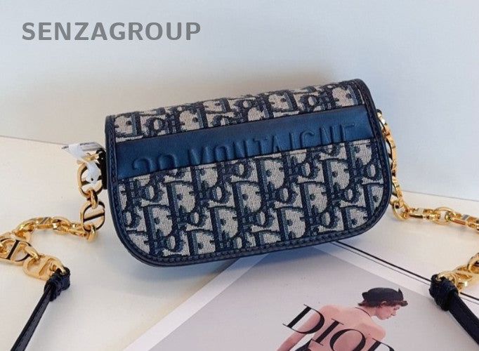 Christian Dior Oblique Avenue PM Monogram Chain Shoudler bag Crossbody Women