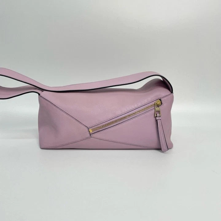 Loewe Purple Puzzle Hobo Shoulder Bag For Women