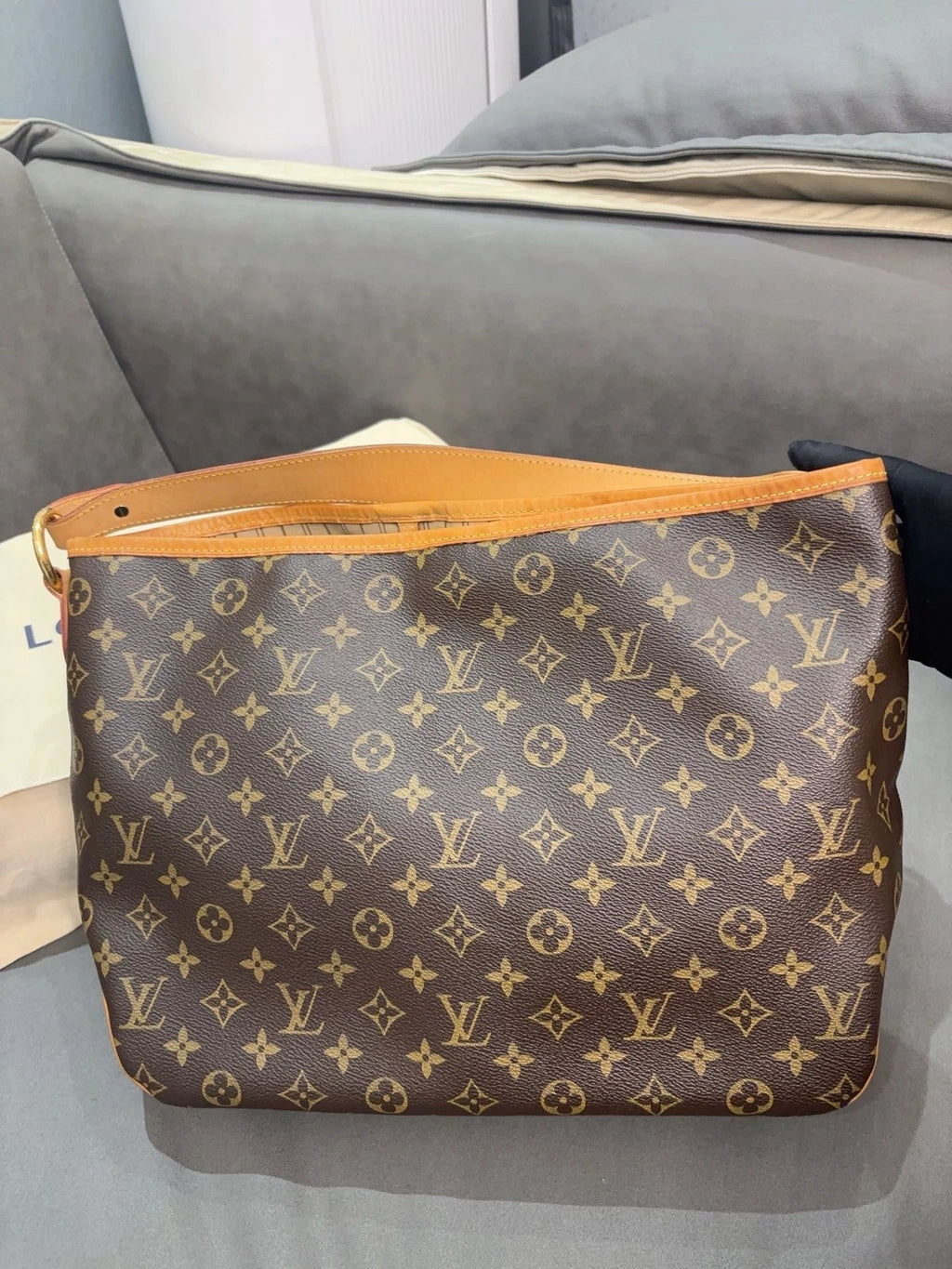 Aunthentic Louis Vuitton Delightful PM Monogram Top Handle Crossbody Brown