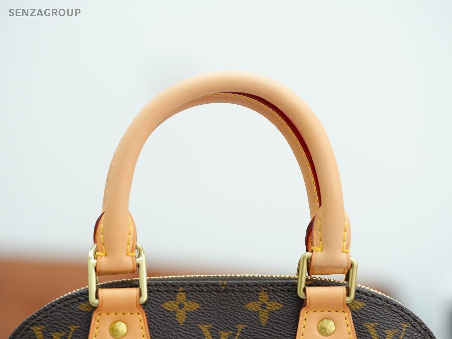 Louis Vuitton Alma bb Monogram Top Handle 2way Shoulder Handbag Women Brown