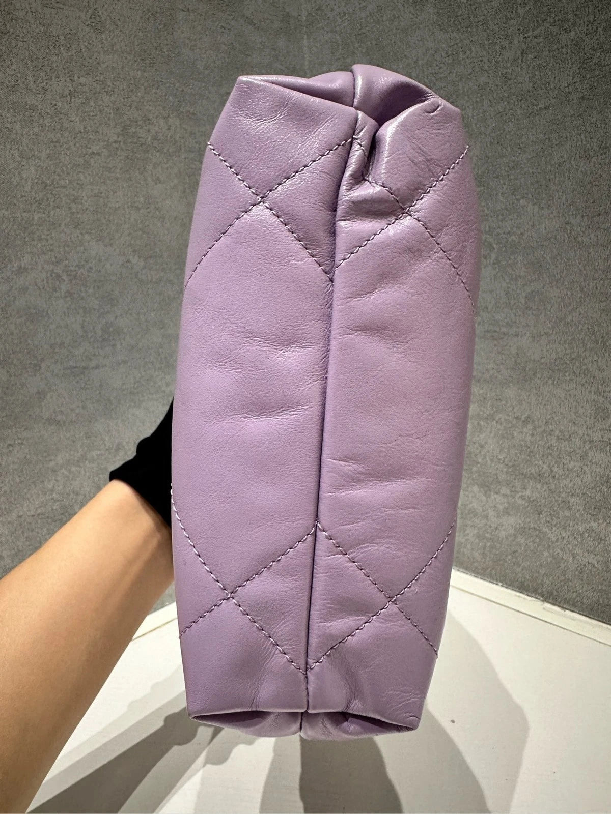 CHANEL 22BAG Mini Purple Tote Shoulder Bag For Women