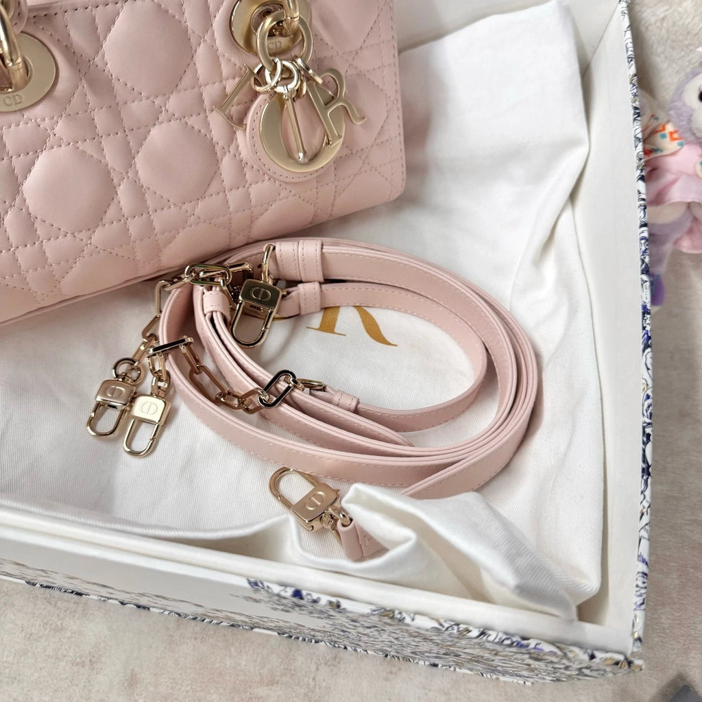 New Dior Horizontal Small D-Joy Sakura Pink Shoulder Bag For Women